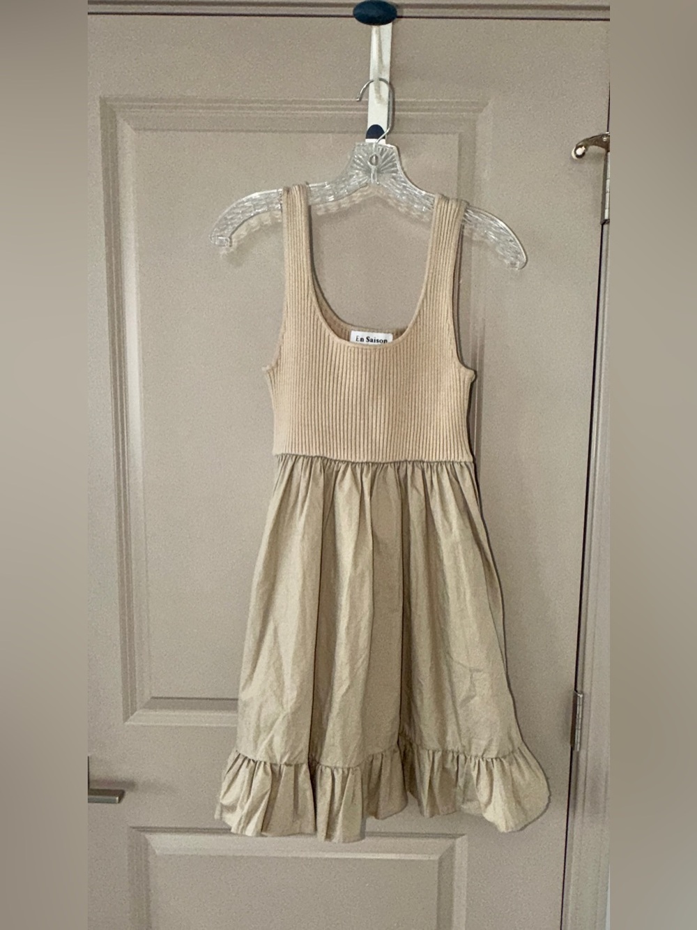 En Saison sleeveless mini dress.